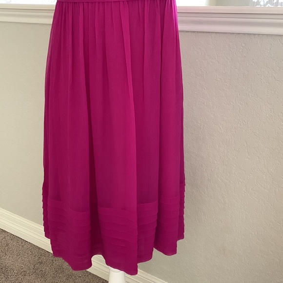 J Crew 100% silk chiffon strapless dress size 12P - Picture 4 of 7